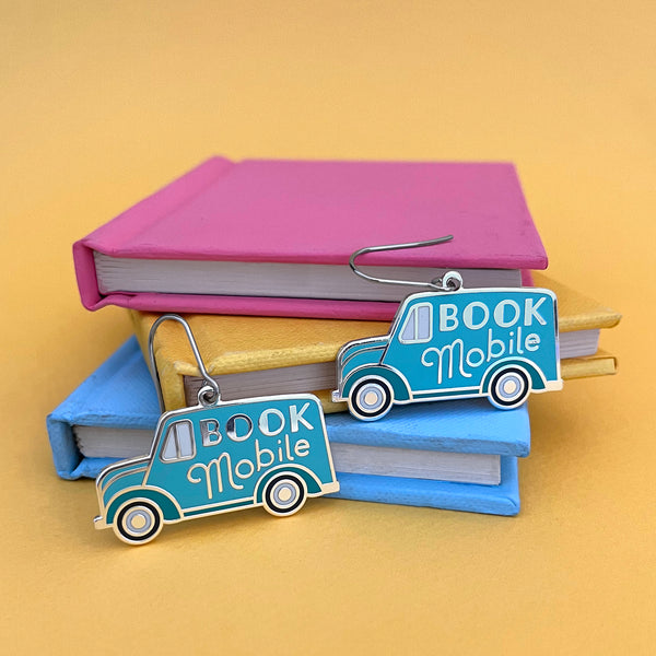 Bookmobile earrings