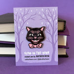 Retro Cat Halloween Pin - Glow-in-the-dark Spooky Cat