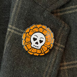 Skull Flower lapel pin