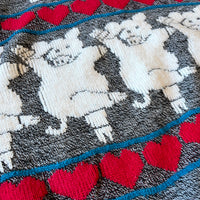 Rose brand dancing pigs sweater - medium