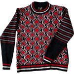 Black and Red geometric sweater - fake Versace - small
