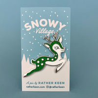 Retro Christmas Deer pin