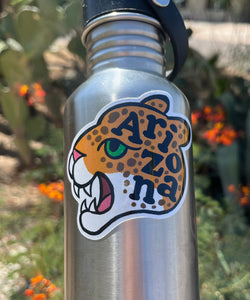 Rather Keen jaguar Arizona sticker on bottle
