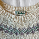 LL Bean folk art sweater - L