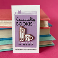 Hand Drawn Books and Mug enamel pin