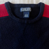 1980s sporty Lands End stripe sweater - large