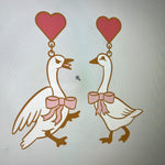 Silly Goose & Angry Goose earrings - geese earrings