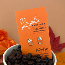 pumpkin spice latte earrings by Rather Keen