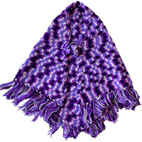 Purple crochet cape - one size fits most