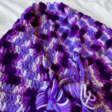 Purple crochet cape - one size fits most