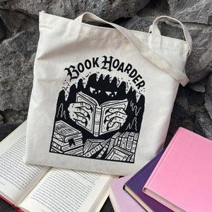 rather keen book hoarder tote bag