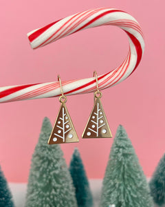 Mid-Century Style Christmas Tree Earrings