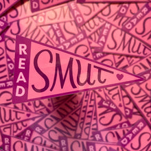 Triangular pink Read Smut vinyl sticker by Rather Keen