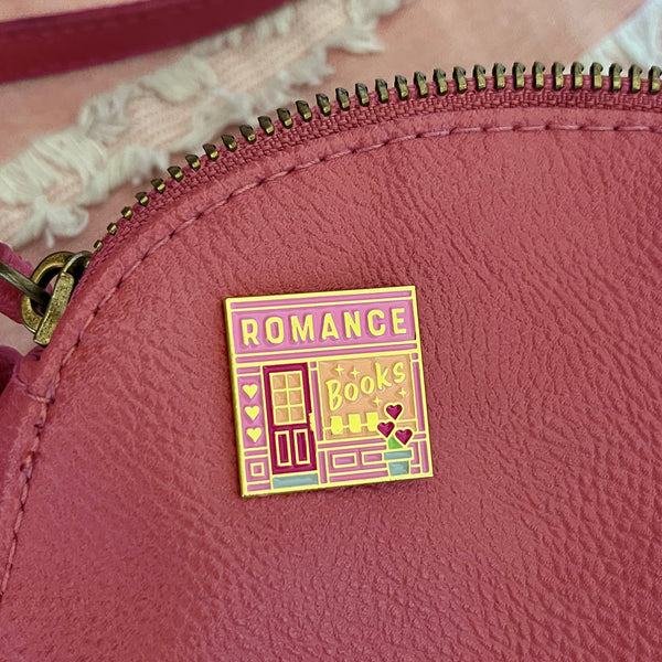Romance Bookshop enamel pin - romance lover pin - romance books pin