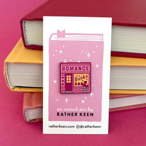 Romance Bookshop enamel pin - romance lover pin - romance books pin