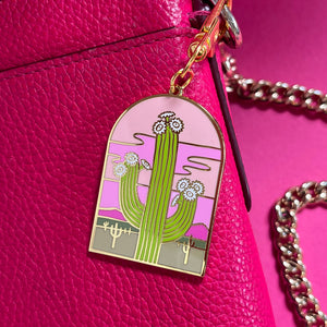 Saguaro Cactus Bag Charm + Keyring