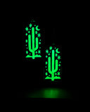 Desert Night cactus statement earrings ✶ Glow-in-the-dark Saguaro earrings