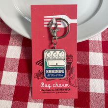 Sardine bag charm - keychain - tinned fish bag charm