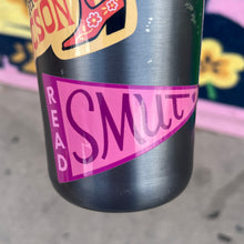 Read Smut sticker on travel mug