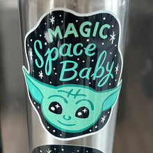Baby yoda sticker on water bottle 