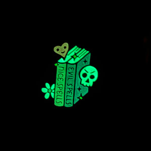 Enamel pin glowing in the dark