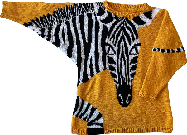 1980s zebra sweater - large