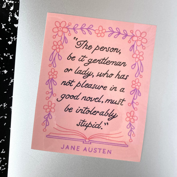 Jane Austen quote sticker