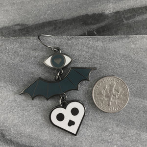 Spooky Earrings - bat earrings