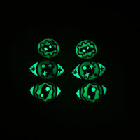 Glow-in-the-Dark Creepy Eye dangle earrings
