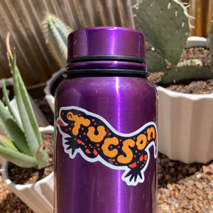 Tucson Gila monster sticker on water bottle