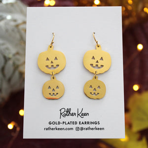 Jack-o-lantern-earrings by Rather Keen