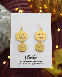 Jack-o-lantern earrings by Rather Keen