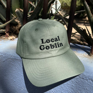 Green Local Goblin embroidered dad hat by Rather Keen