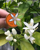 Geometric Orange Blossom pin by Rather Keen.