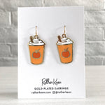 Pumpkin Spice Latte earrings by Rather Keen.