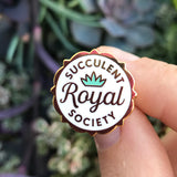 Royal Succulent Society enamel pin