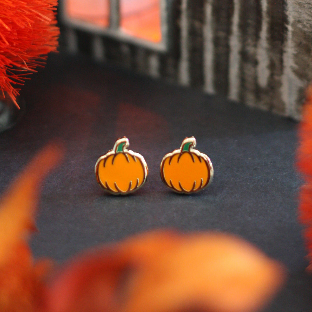pumpkin earrings by Rather Keen