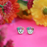 Sugar skull earrings by Rather Keen.